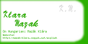 klara mazak business card
